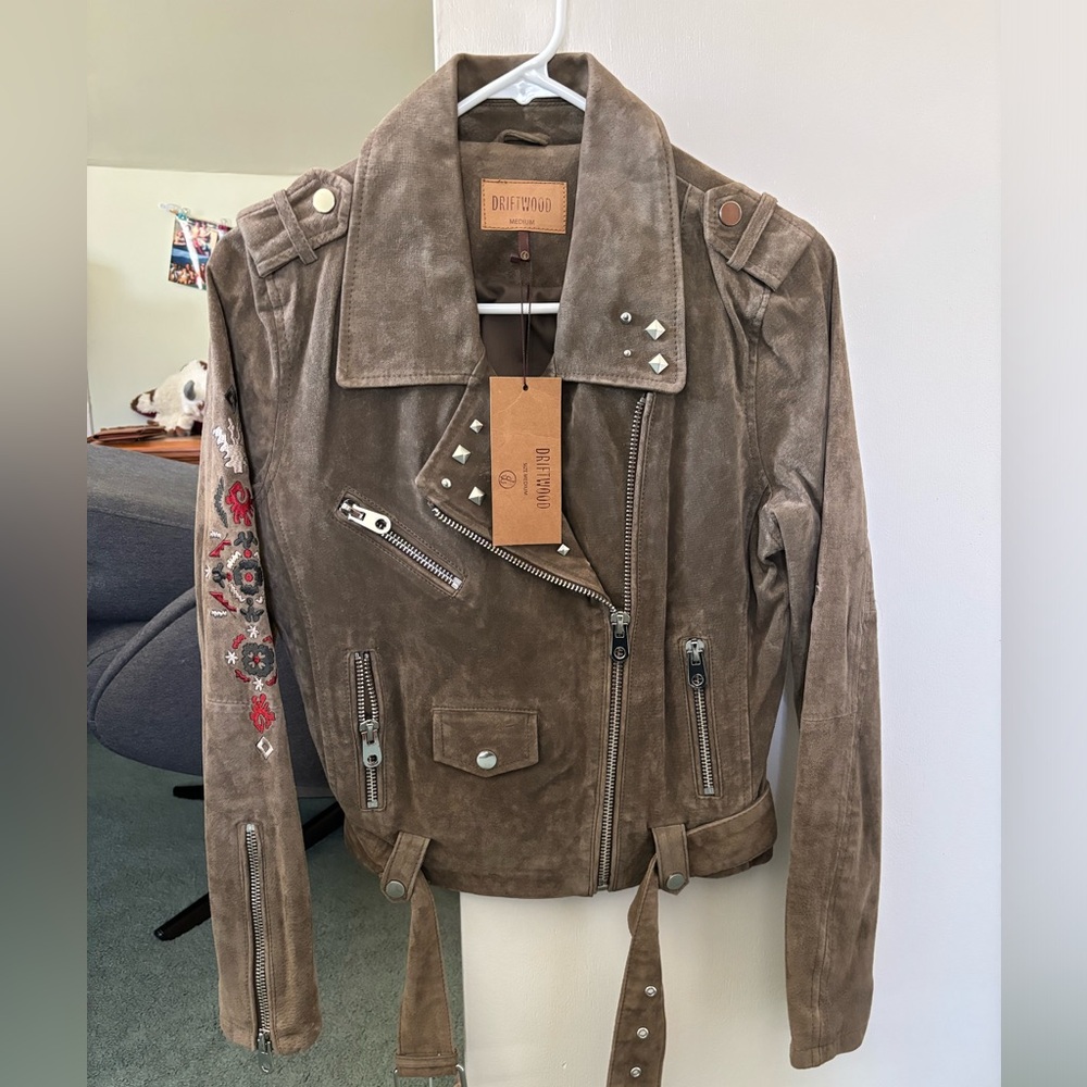 Driftwood biker jacket, NEVER WORN WITH TAG